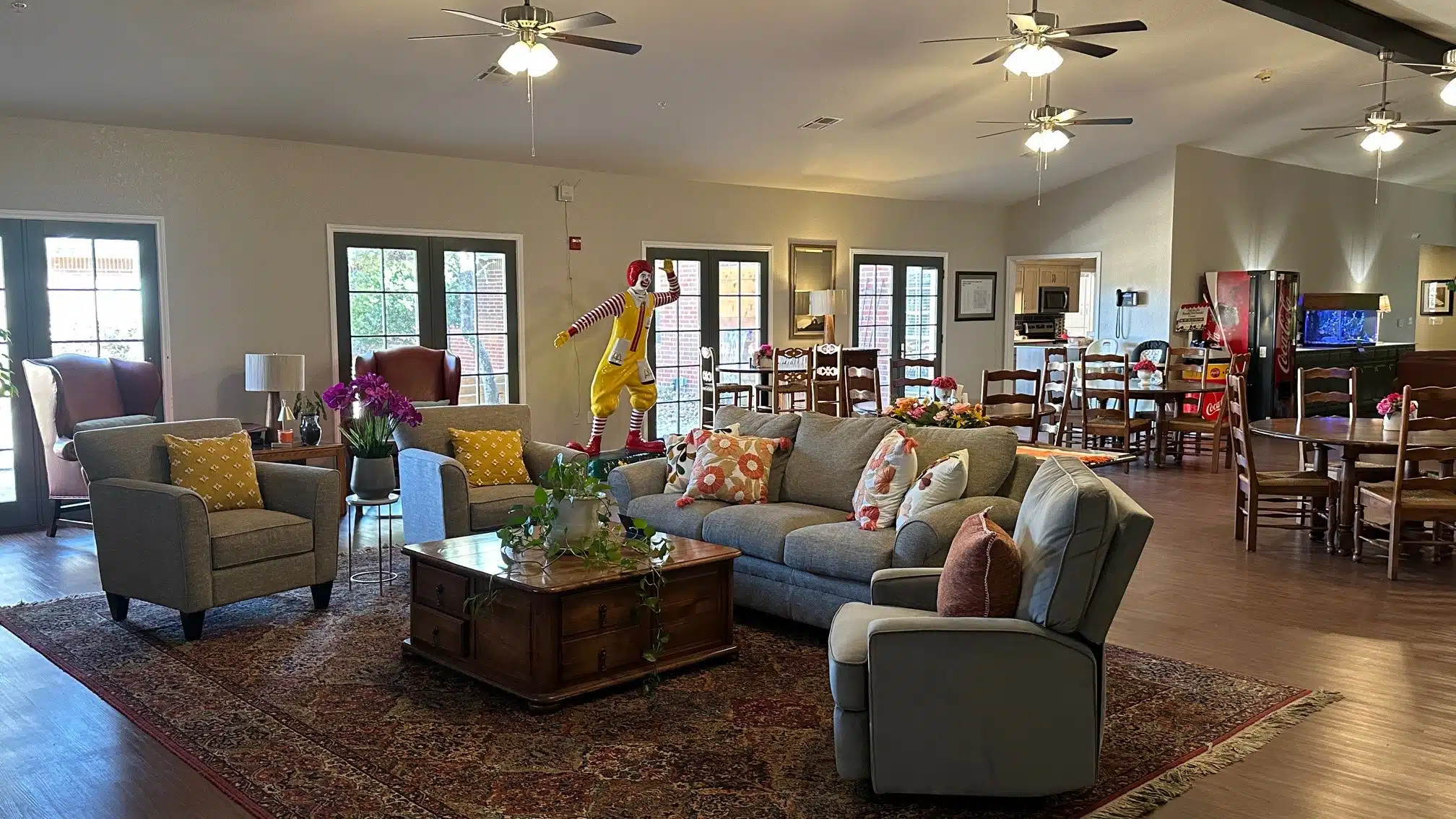 Families' community room at the Ronald McDonald House of Temple
