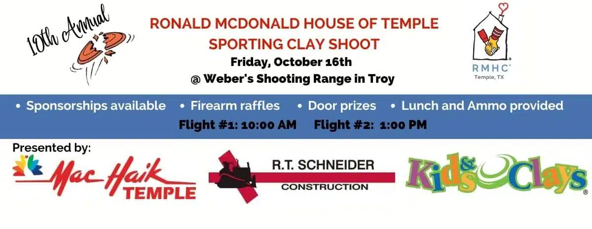Sporting Clay Shoot benefiting the Ronald McDonald House of Temple