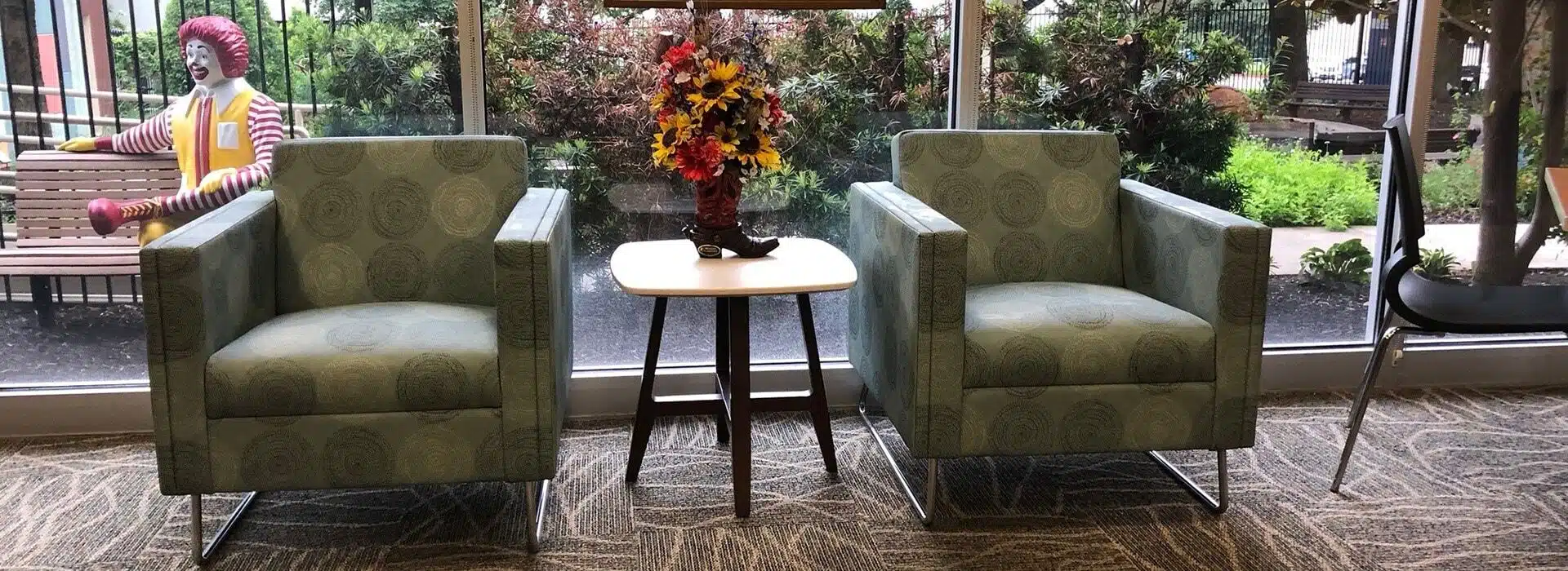 The family living room at the Ronald McDonald House of Temple