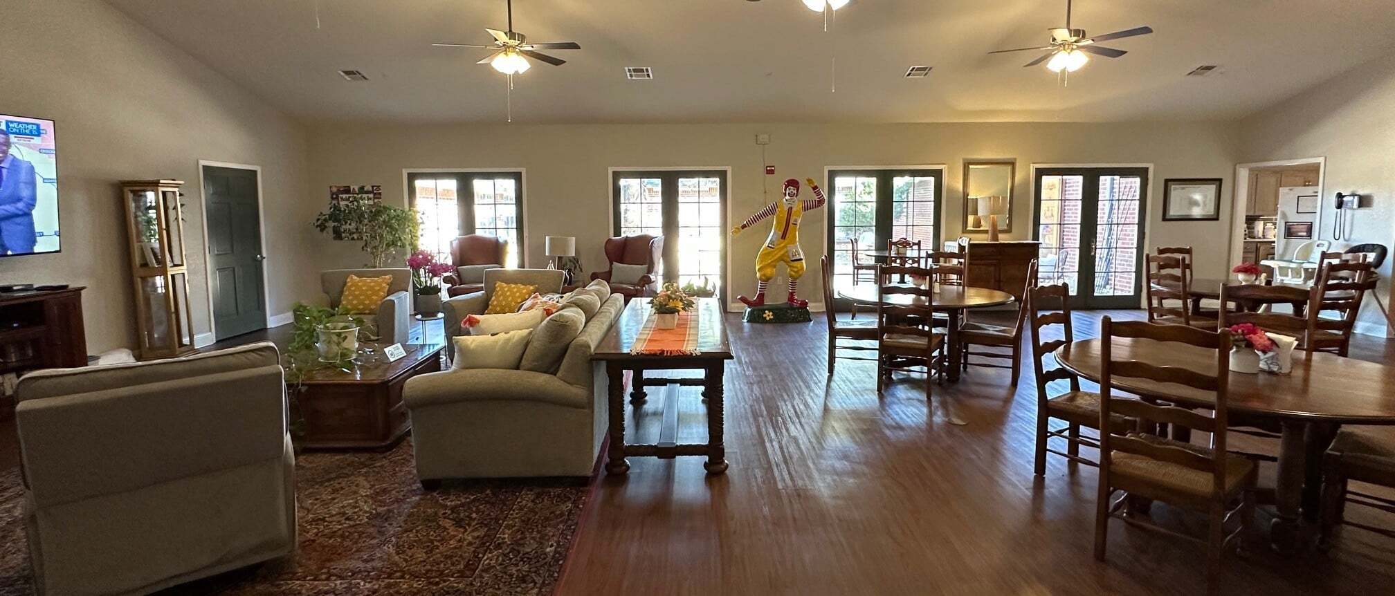 A family arriving to stay at the Ronald McDonald House of Temple
