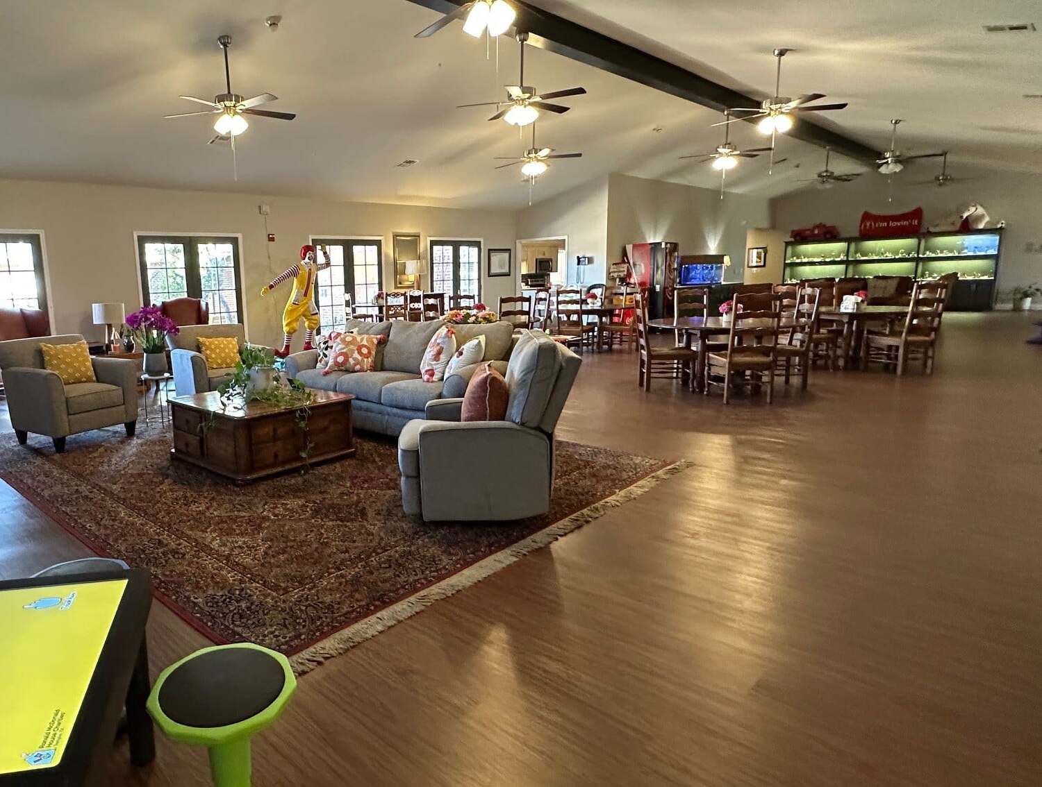 The community room at the Ronald McDonald House of Temple